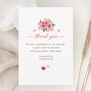 A new chapter begins book floral  thank you card