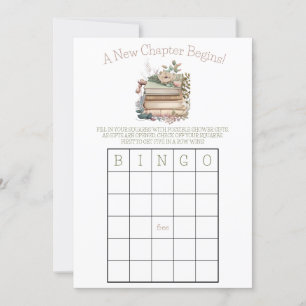 A New Chapter Begins! Bridal Shower BINGO game  Invitation