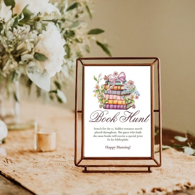 A New Chapter begins bridal shower Book Hunt Sign (Creator Uploaded)