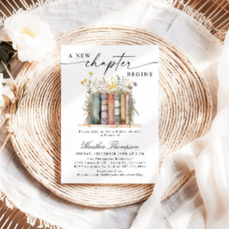 A New Chapter Begins Bridal Shower Invitation