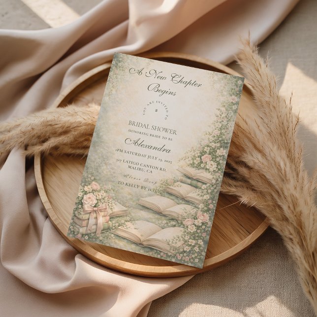 A New Chapter Begins Bridal Shower Invitation (Creator Uploaded)