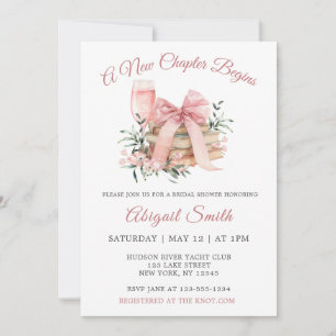 A NEW CHAPTER BEGINS BRIDAL SHOWER Invitation