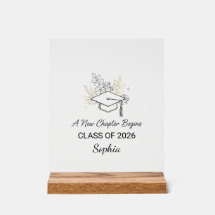 A New Chapter Begins Class of 2026 Personalised Acrylic Sign