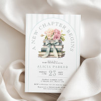 A new chapter begins floral book baby shower