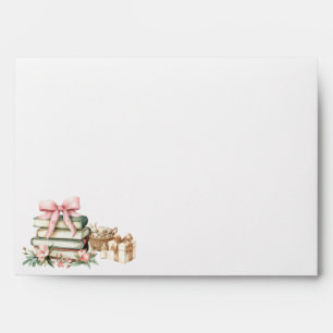 A New Chapter Begins Pink Bow Books Baby Shower Envelope