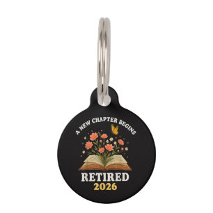 A New Chapter Begins Retired 2026 Pet Tag