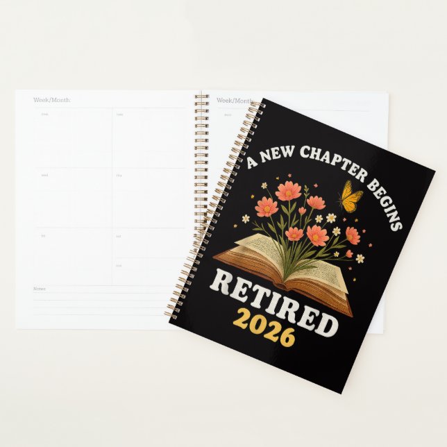 A New Chapter Begins Retired 2026 Planner (Display)