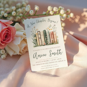 A New Chapter Begins! Spring Floral Bridal Shower Invitation