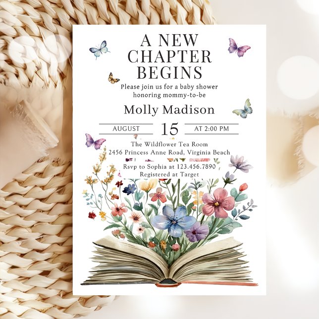 A New Chapter Begins Storybook Baby Shower Invitation (Creator Uploaded)