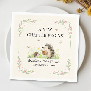 A New Chapter Begins Storybook Baby Shower Napkin