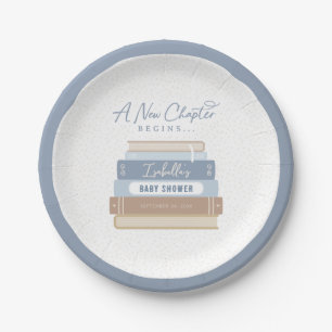 A New Chapter Begins Storybook Baby Shower Paper Plate