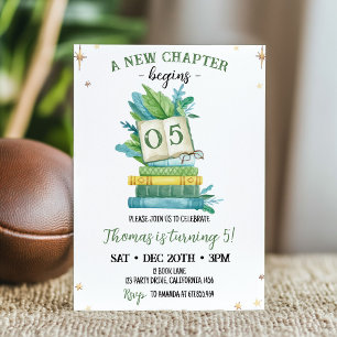 A New Chapter Begins Storybook Birthday  Invitation