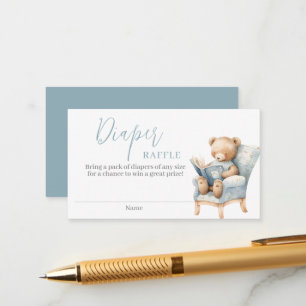 A new chapter Begins Teddy Bear Diaper Raffle Card