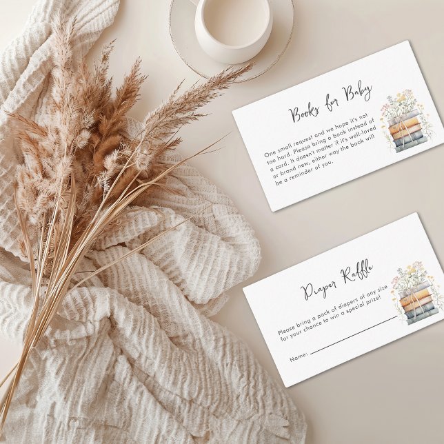 A New Chapter Begins Wildflower Book Bridal Shower Enclosure Card (A New Chapter Begins Baby Shower Enclosure Cards )