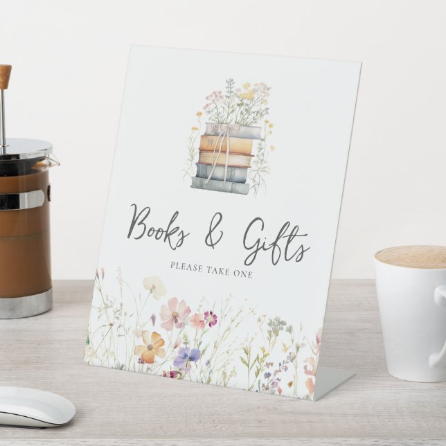 A New Chapter Begins Wildflower Books and Gifts  Pedestal Sign (In SItu)