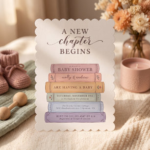 A New Chapter Book Baby Shower Invitation