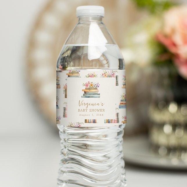 A New Chapter Books Baby Shower Water Bottle Label (A New Chapter Books Baby Shower Water Bottle Label by Painted Paperie
)