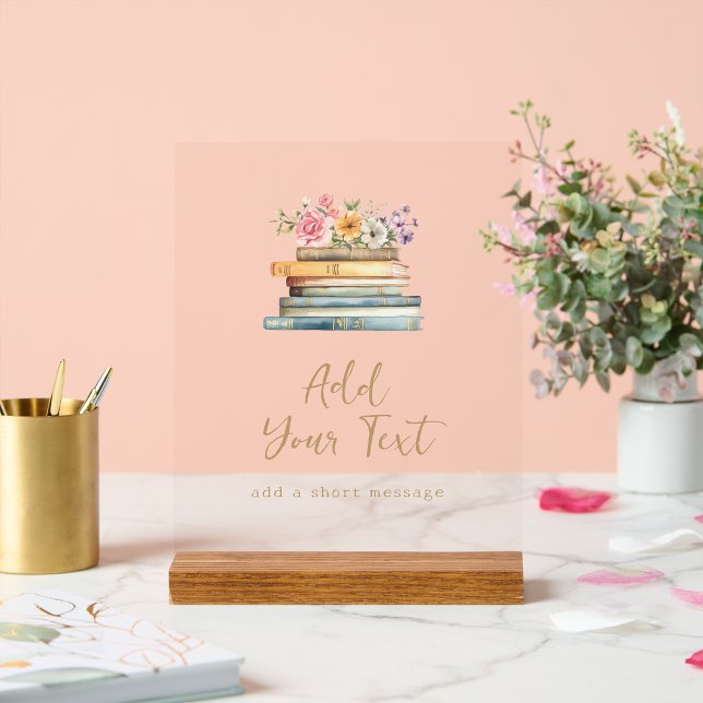 A New Chapter Books Bridal Shower Acrylic Sign (A New Chapter Books Bridal Shower Acrylic Sign b Painted Paperie
)