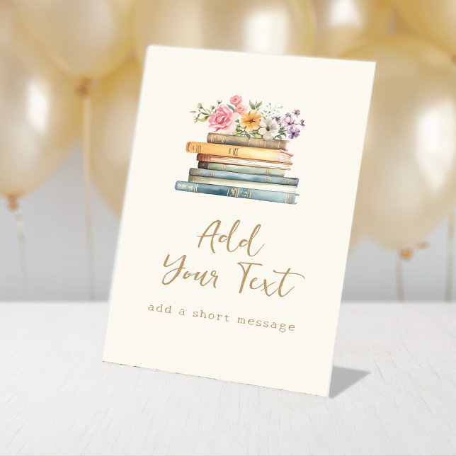 A New Chapter Books Bridal Shower Pedestal Sign (A New Chapter Books Bridal Shower Pedestal Sign by Painted Paperie
)