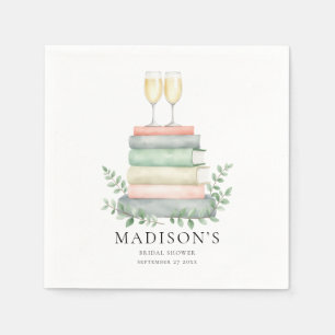 A New Chapter Books Prosecco Bridal Shower Napkin
