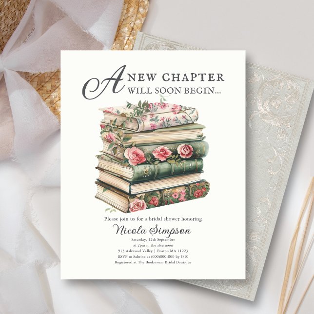 A New Chapter Bridal Shower Budget Invitation (Creator Uploaded)