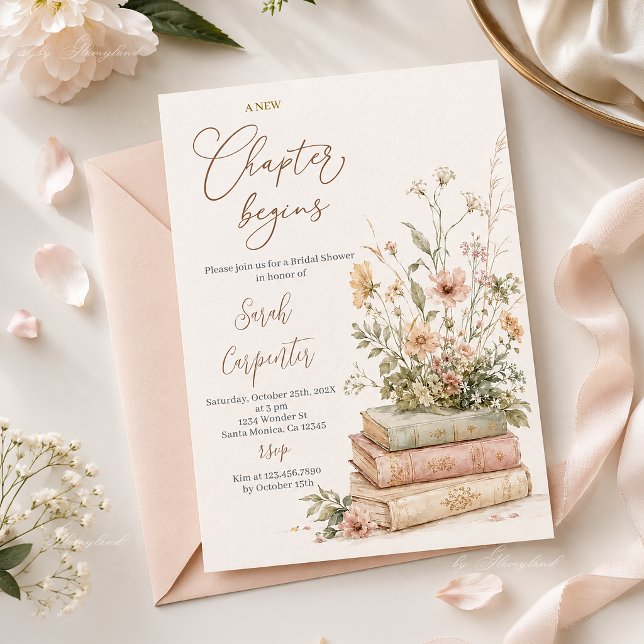 A New Chapter Bridal Shower Invitation (Creator Uploaded)