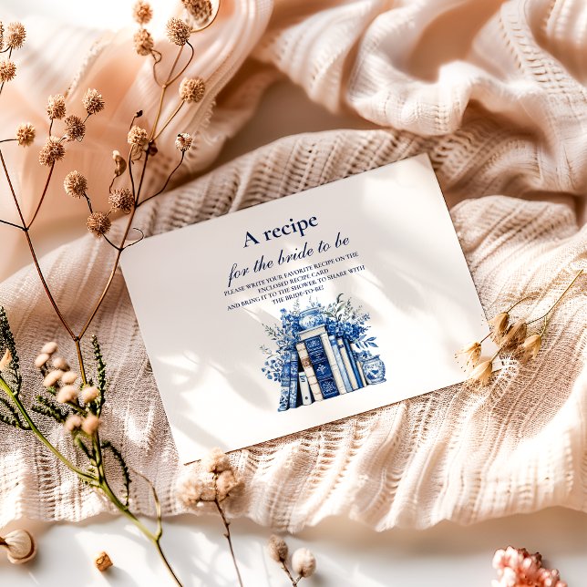 A New Chapter Bridal Shower Recipe Enclosure Card (Creator Uploaded)