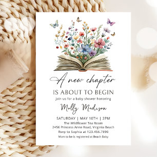 A new Chapter Is About To Begin Baby Shower Invitation