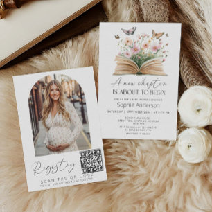 A new Chapter Is About To Begin Baby Shower  Invitation