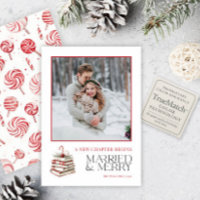 A New Chapter Married & Merry Candy Cane Photo