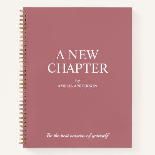 A New Chapter Modern Dusty Rose Notebook