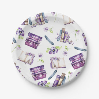 A New Chapter Shower, Book Themed Plates
