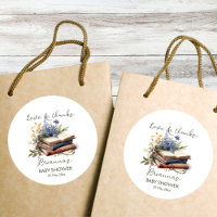 A new chapter story book baby shower favour