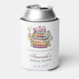 A New Chapter Story Book Bridal Shower Can Cooler