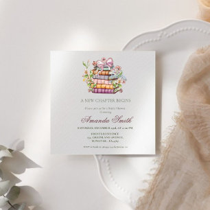 A New Chapter Story Book Bridal Shower Invitation