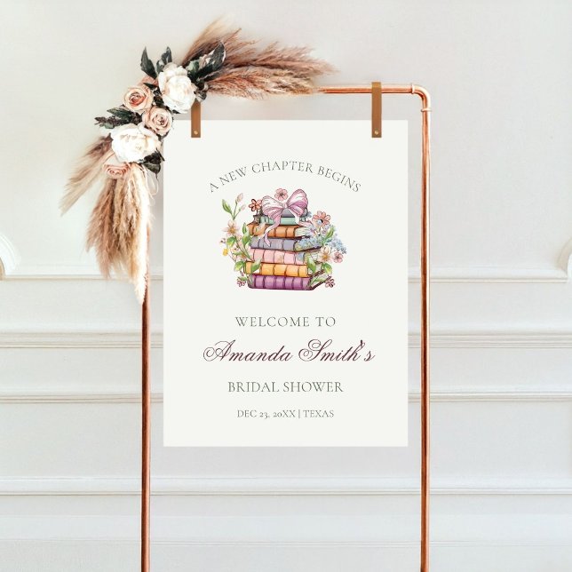 A New Chapter Story Book Bridal Shower  Poster (Creator Uploaded)