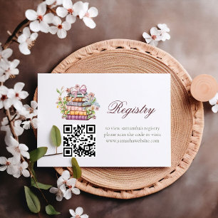 A New Chapter Story Book Bridal Shower registry Enclosure Card