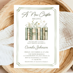 A New Chapter Storybook Baby Shower Invitation