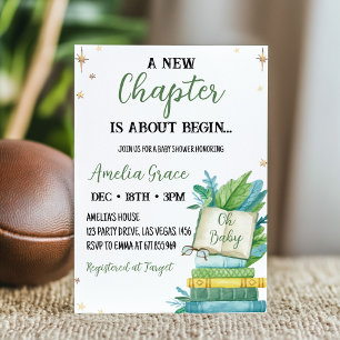 A New Chapter Storybook Baby Shower Invitation