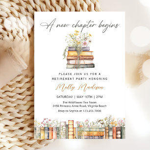 A New Chapter Storybook Retirement Invitation
