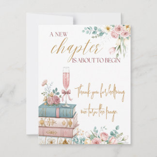 A New Chapter Thank You Card