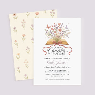 A New Chapter Wildflower Baby Shower Invitation