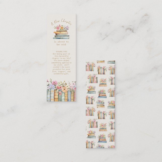 A New Chapter Wildflower Book Bookmark Favour Mini Business Card (A New Chapter Wildflower Book Bookmark Favor Mini Business Card by Painted Paperie
)