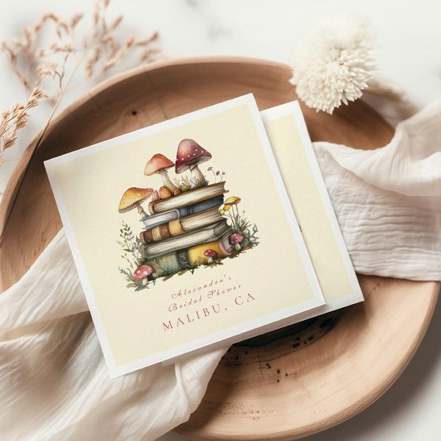A New Chapter Woodland Mushroom Books Napkin (Creator Uploaded)