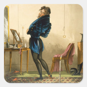 A New Coat (colour litho) Square Sticker