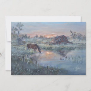 A New Day - Horse painting Invitation