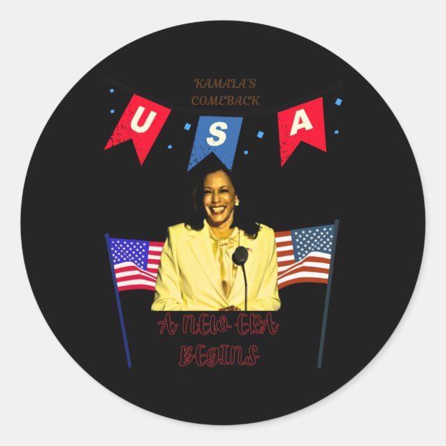 A New Era Begins T  Classic Round Sticker (Front)
