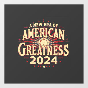 A New Era of American Greatness 2024 Trump Won  Window Cling