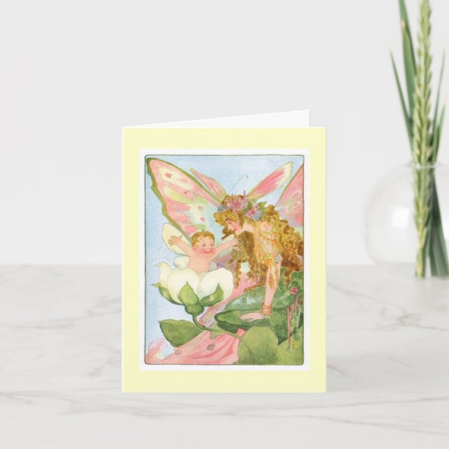 A New Fairy Princess Baby Shower Card (Front)