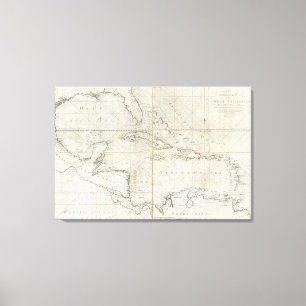 A new general chart of the West Indies Canvas Print
